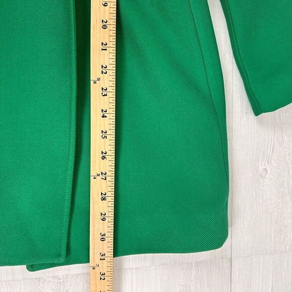 Zara Buttoned Tailored Coat XS Kelly Green Double Breasted Blogger Favorite - Picture 12 of 16